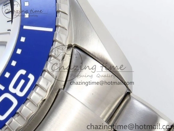 0305 Efficient SEAMASTER PLANET OCEAN 6000M ULTRA DEEP 45.5MM SS TF 1:1 BEST EDITION WHITE DIAL BLUE BEZEL ON SS BRACELET A 7759